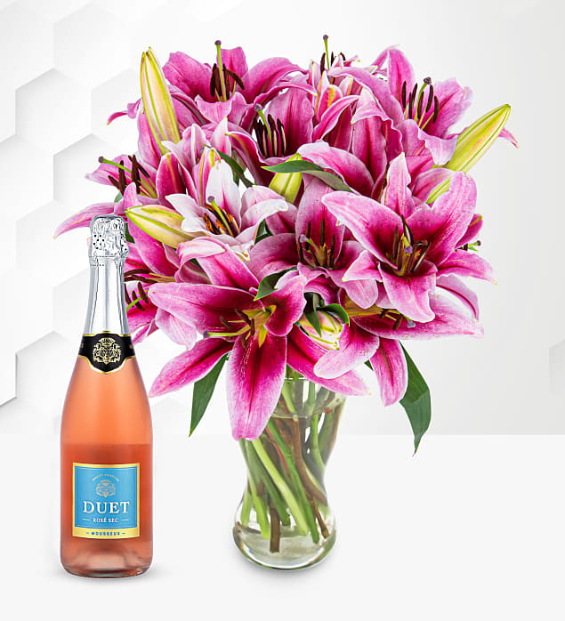 Stargazer Lilies With Fizz