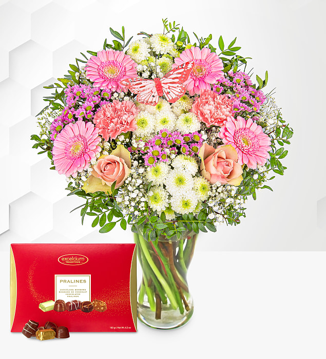 Pastel Meadow with Chocolates