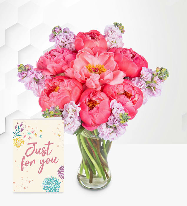 Paradise Peonies with Card
