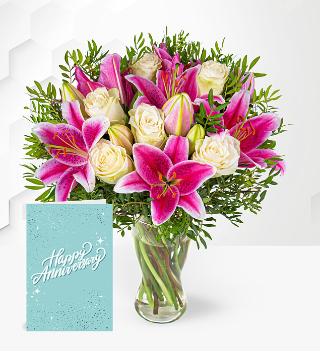 Pink Lily & Rose Anniversary Medium