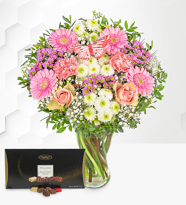 Pastel Meadow with Chocolates