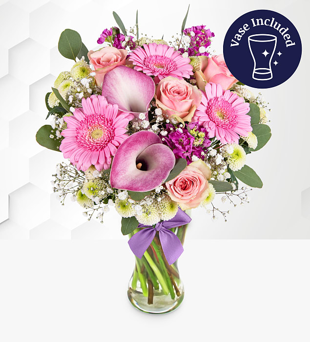 The June Bouquet with Vase