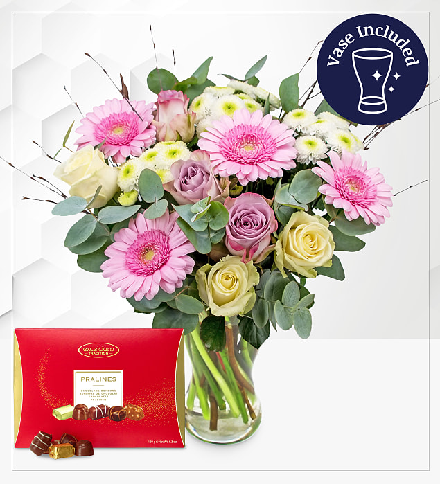 Country Garden with Chocs & Vase