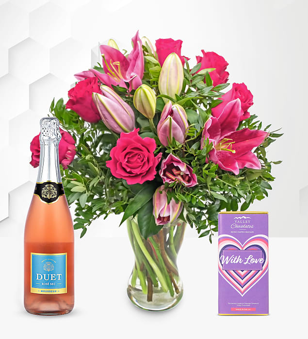 Rose and Lily Fizz Joy Gift