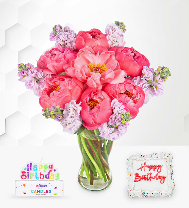 Paradise Peonies Birthday Surprise Gift