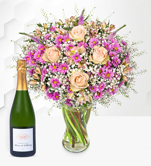 Pink Sunshine With Champagne