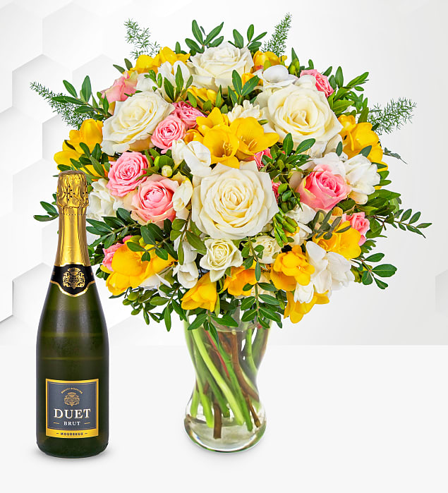 Rose and Freesia With Fizz