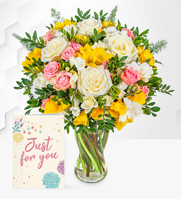 Rose and Freesia with Card
