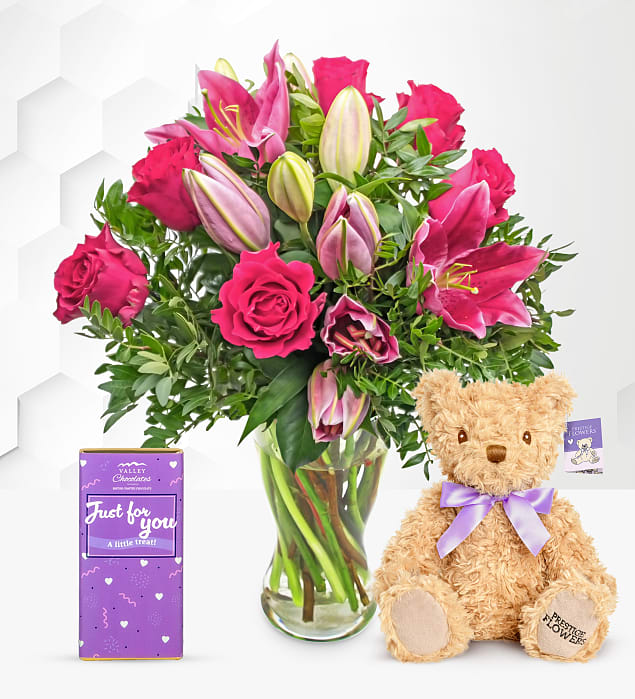 Rose and Lily Birthday Delight Gift Medium
