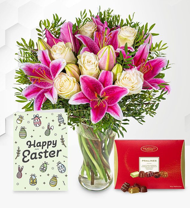 Pink Lilies & Roses Deluxe