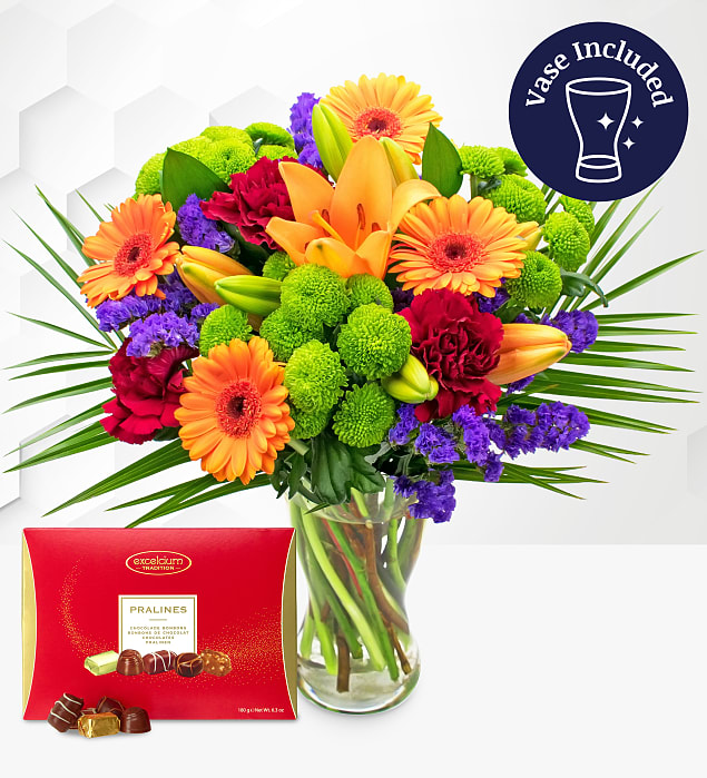 Joyful with Chocs & Vase
