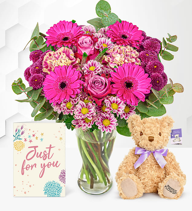Crimson Collection with Teddy & Card Medium