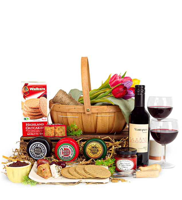 Cheese and Wine Basket