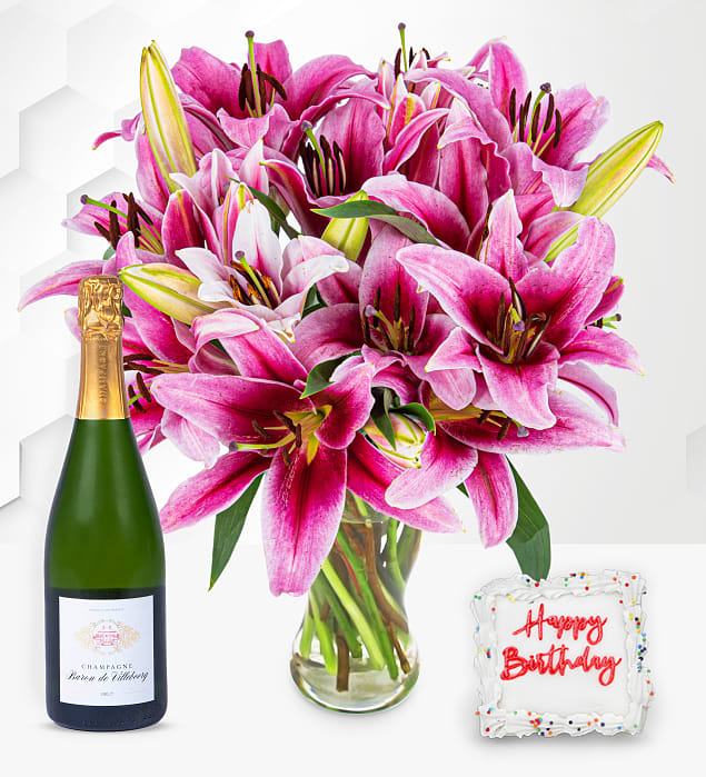 Stargazer Lilies Luxury Birthday Gift