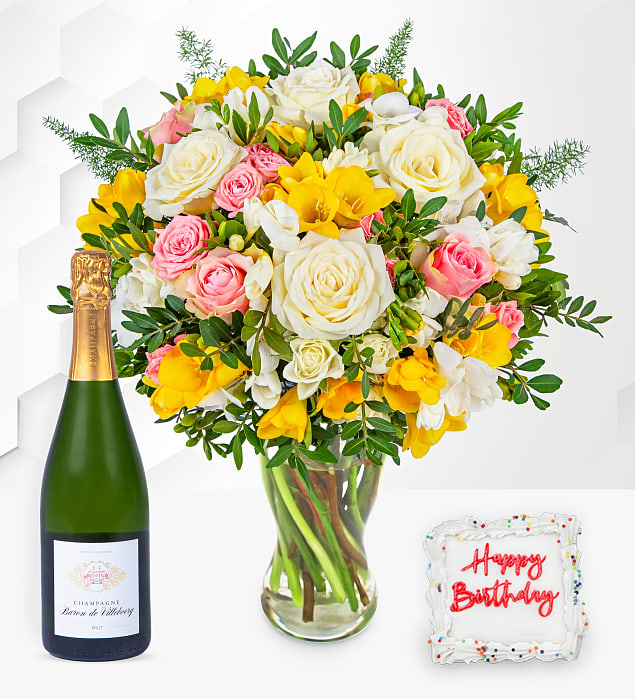 Rose and Freesia Luxury Birthday Gift