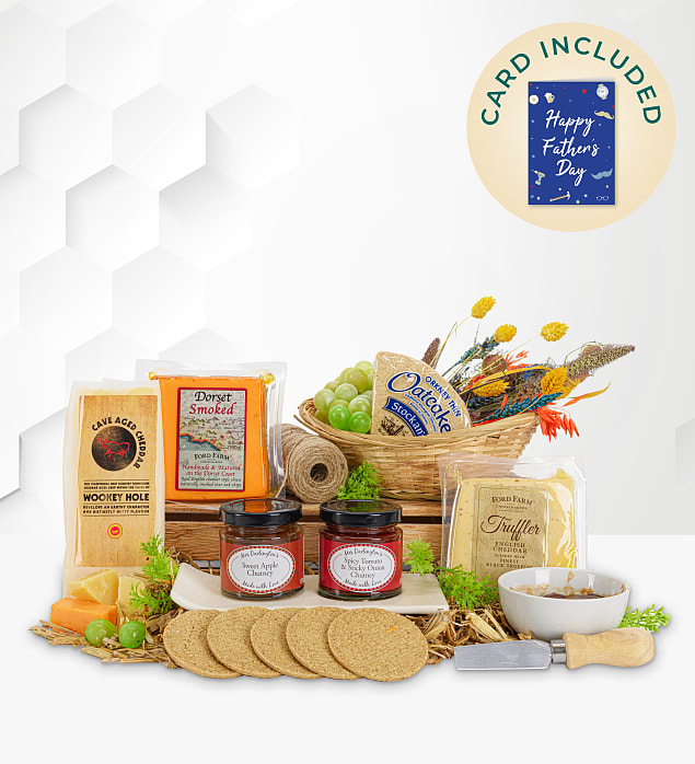 Dad's Country Cheese Basket with Card
