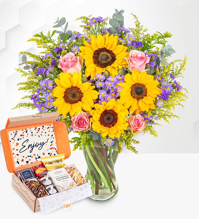 The July Bouquet & Afternoon Tea Medium