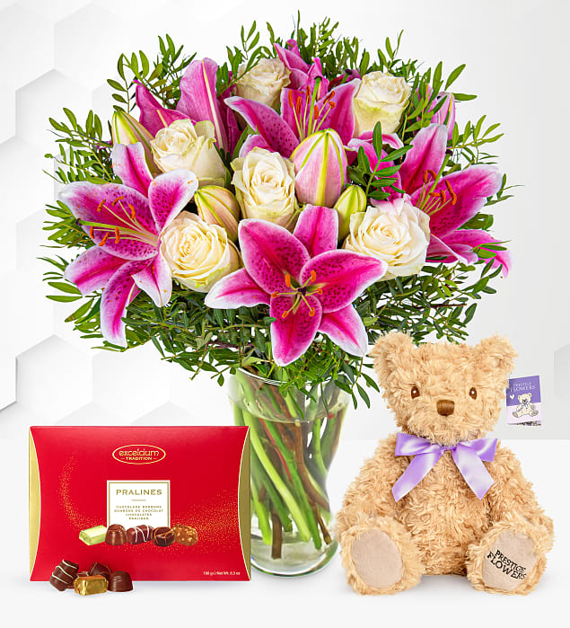 Pink Lilies and Roses Giftset