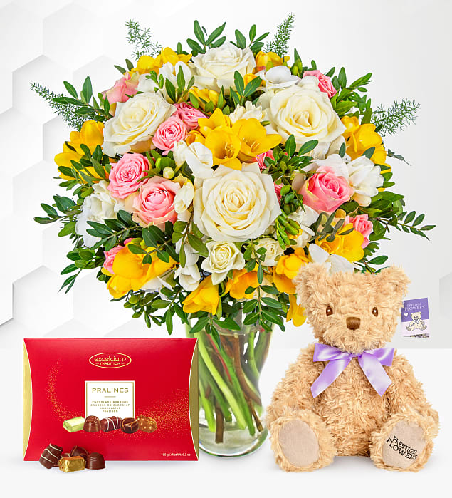 Rose and Freesia Gift Set