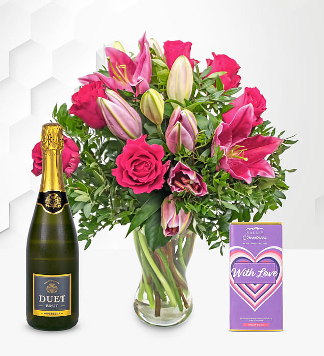 Rose and Lily Fizz Joy Gift