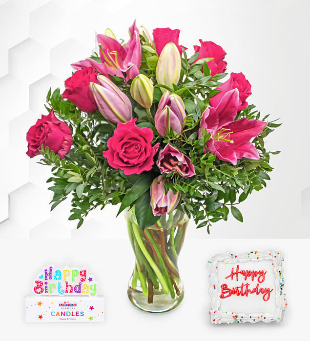 Rose and Lily Birthday Surprise Gift