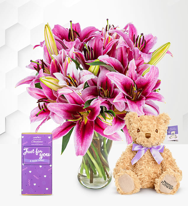 Stargazer Lilies Birthday Delight Gift