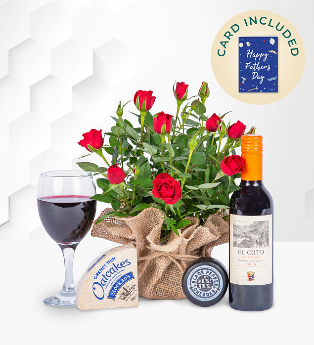 Dad's Rose & Rioja Gift with Card 