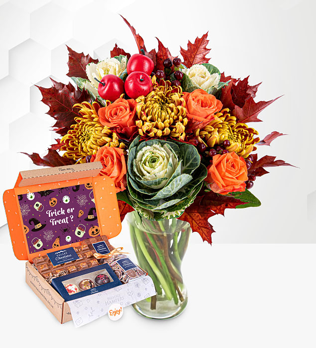 October Bouquet & Chocolate Gift