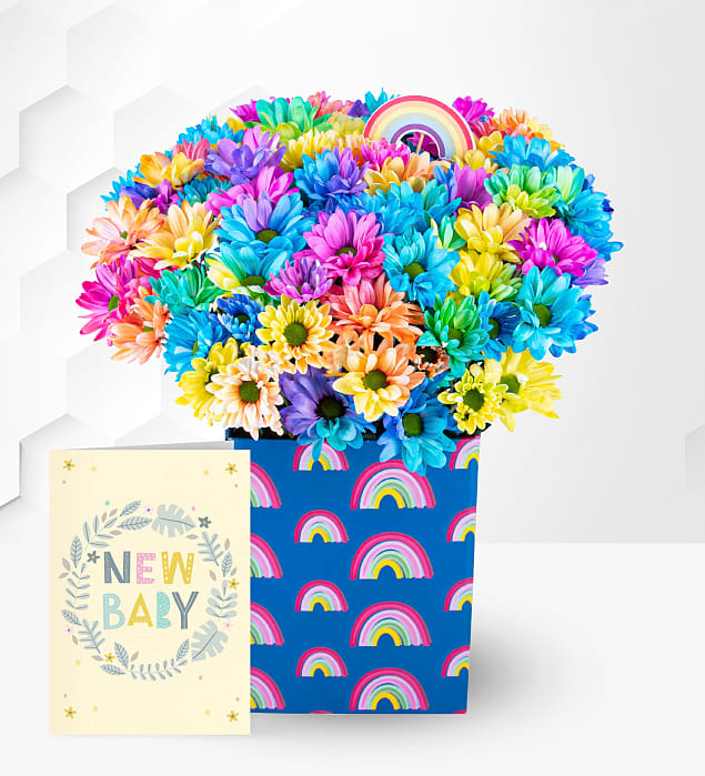 Rainbow Joy with New Baby Card