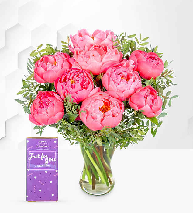 Peony Blush with Just For You Chocolate