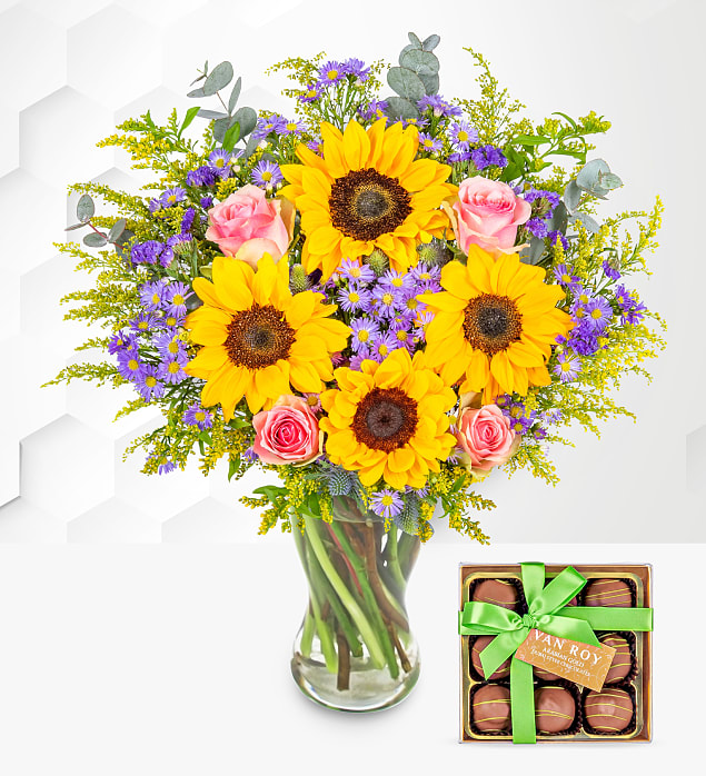July Bouquet with Dubai Chocolates