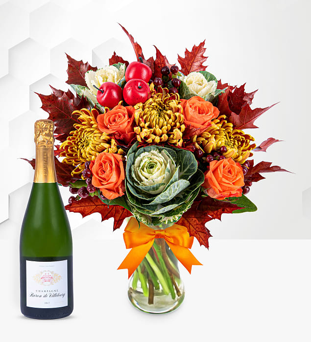 October Bouquet with Champagne