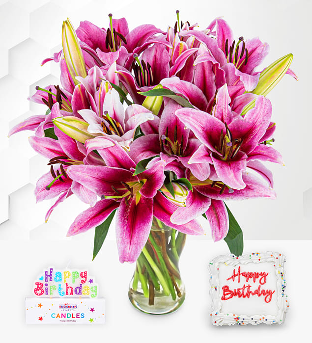 Stargazer Lilies Birthday Surprise Gift