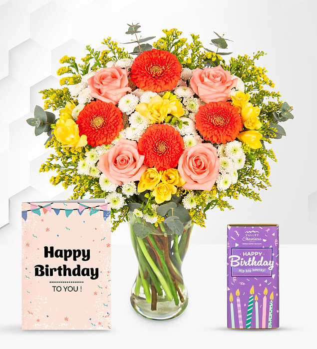 January Birthday with Birthday Chocolate & Card