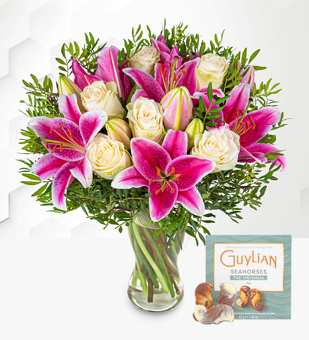 Pink Lily & Roses